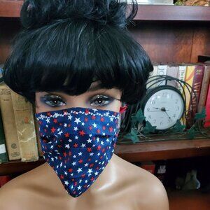 Cloth Face Mask - Silver/Copper Filters-Patriotic